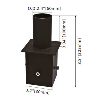 Tenon Adapter for Area Light Slip Fitter Mount